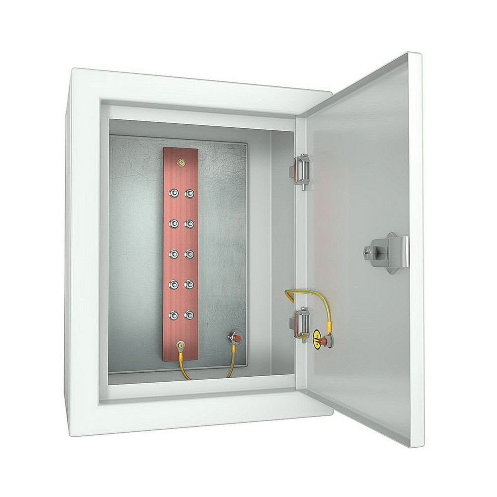 Cabeus CGB-ЯГЗШ-10-10.60 Ящик ГЗШ 10 подключений, 10х60 мм (ВхШхГ 400х310х220 мм), 1525А, IP31, цвет серый Ral 7035