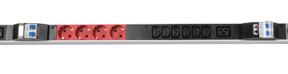 Верт блок розеток Rem-3×32, 3×32A, 6 авт, инд, 12S, 18C13, 3C19, 1820мм, шнур 3м IEC309, R-3x32-12S-18C13-3C19-A-I-1820-3-3PN