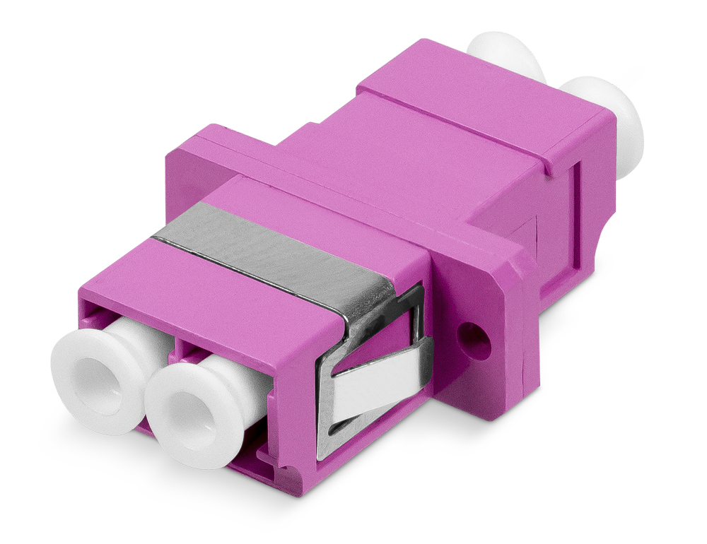 Cabeus DLC-DLC-MM-OM4 Проходной соединитель LC-LC duplex, MM-OM4(для многомодового кабеля), корпус пластмассовый (SC Adapter Simplex dimension)