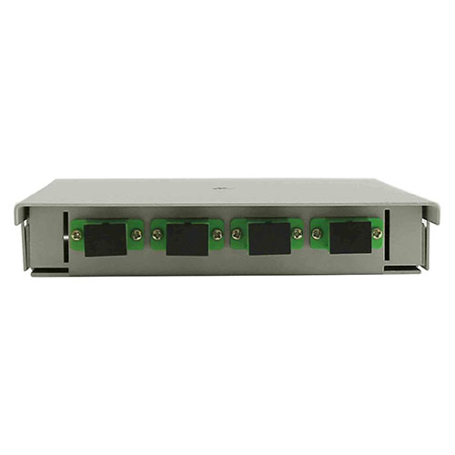 Cabeus FO-WL-4-SC/DLC-T Кросс оптический настенный, до 4 портов SC(DLC), ложемент - 1шт., серый