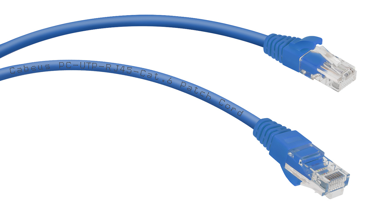 Cabeus PC-UTP-RJ45-Cat.6-1m-BL Патч-корд UTP, категория 6, 1 м, неэкранированный, синий