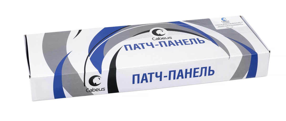 Cabeus PLHD-48-Cat.5e-SH-Dual IDC-1U Патч-панель высокой плотности 19" Высота (1U), 48 портов RJ-45, категория 5e, полностью экранированная, Dual IDC