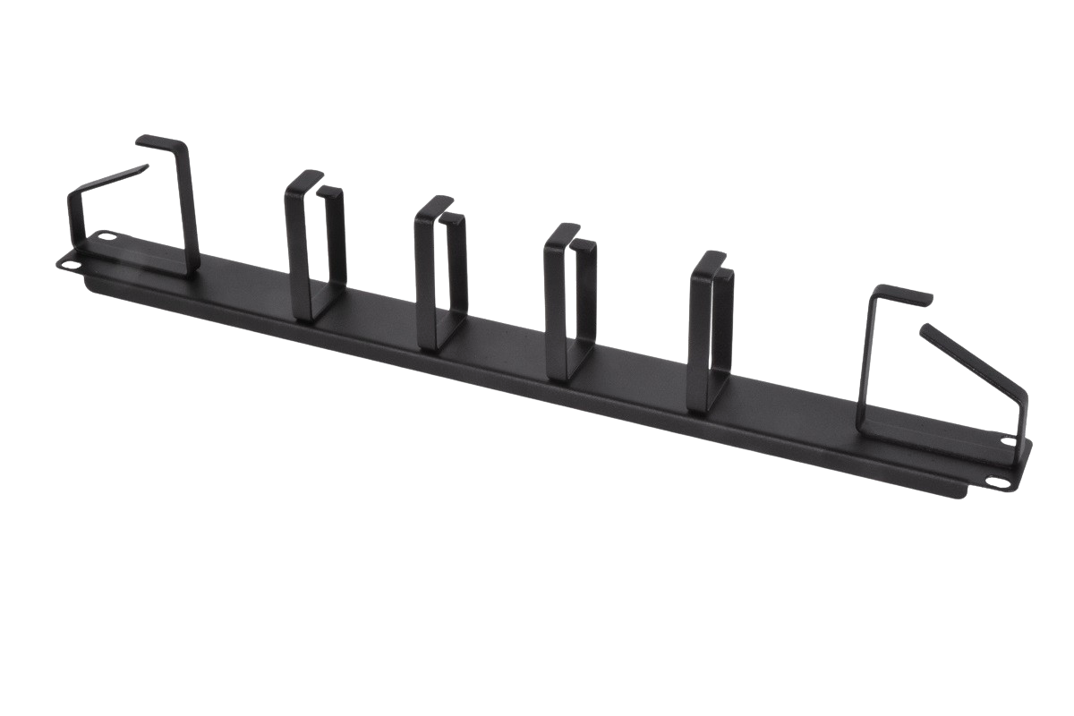 ЦМО ГКО-1-6-9005 Органайзер кабельный горизонтальный 1U, 6 колец, черный