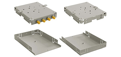 Cabeus FO-WL-4-FC/ST-T Кросс оптический настенный, до 4 портов FC(ST), ложемент - 1шт., серый