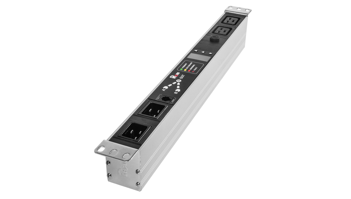 Блок розеток Rem-16 с АВР, 1×16A, 2C19, подкл к контроллеру R-2MC по Modbus, вход 2×C20, R-16-2C19-T-440