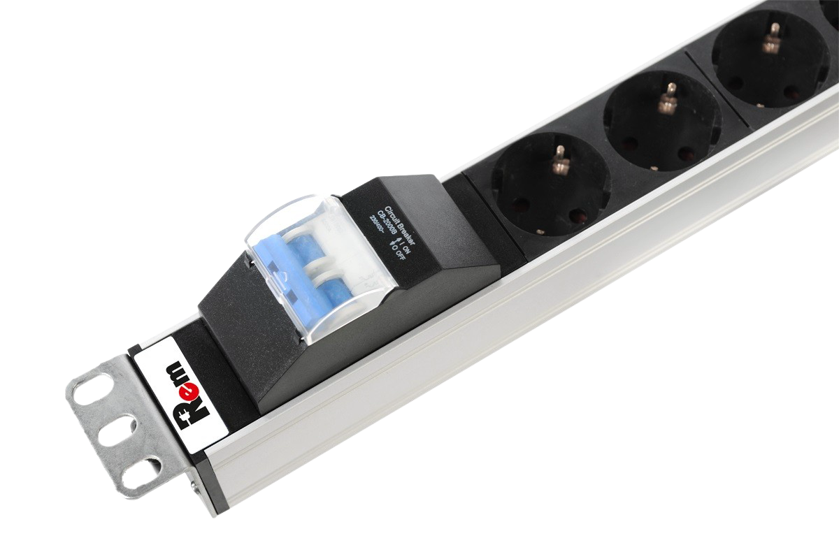 ЦМО R-32-3S-5C13-A-440-K Блок розеток Rem-32 с авт., 3 Sсhuko, 5 IEC 60320 C13, 32А, алюм., 19", колодка, R-32-3S-5C13-A-440-K