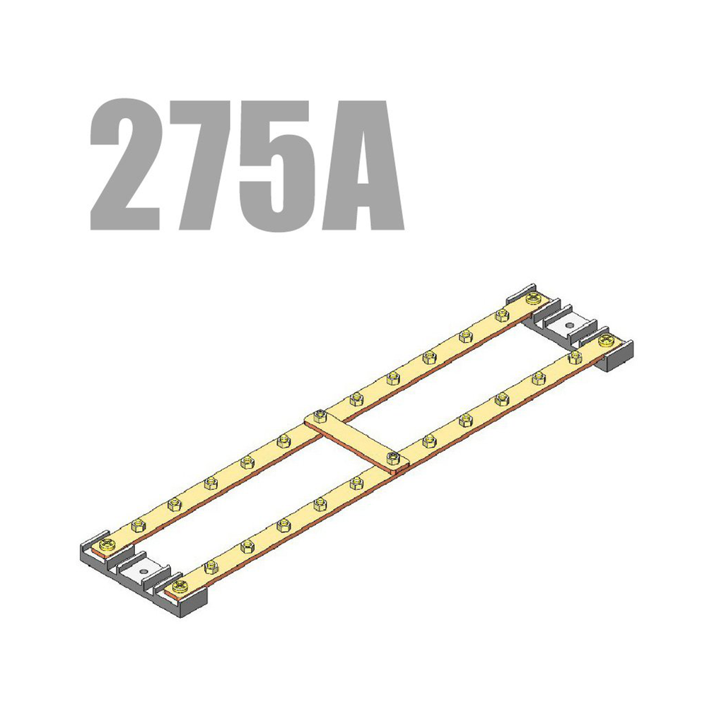 Cabeus CGB-NP-11-275-P Шина PEN земля-ноль на 11+11 присоединений, с перемычкой, медь, 275А, (габариты 3х20х500 мм)