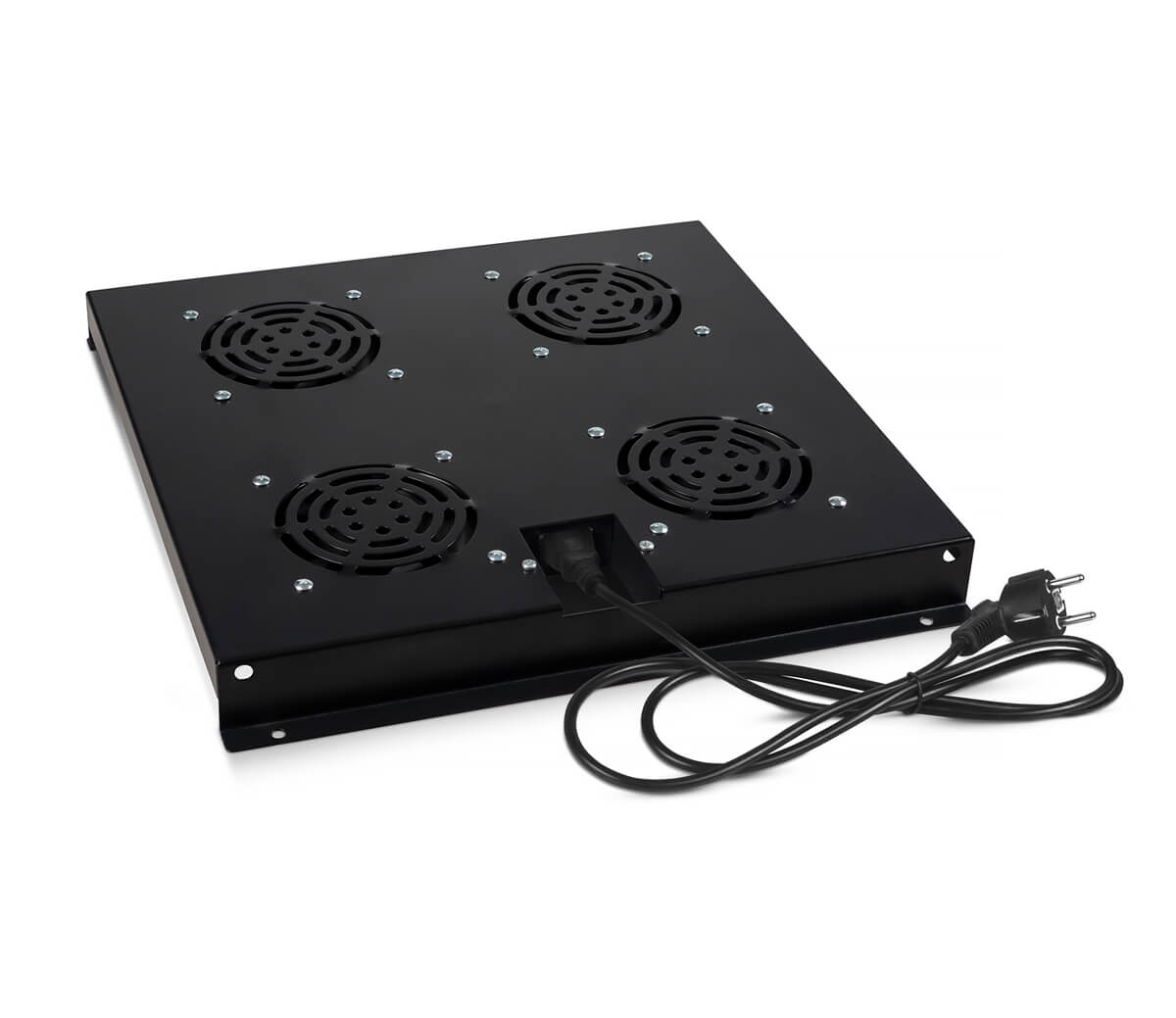 Cabeus TRAY-SC-120-BK Модуль вентиляторный с 4-я вентиляторами для установки в серверные шкафы серии ND-SC, цвет черный (RAL 9004)