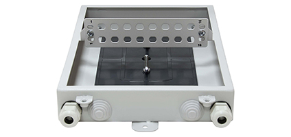 Cabeus FO-WL-16-FC/SC-M-T Кросс-муфта оптическая настенная, IP65, до 16 портов FC(ST)/SC(DLC), серая