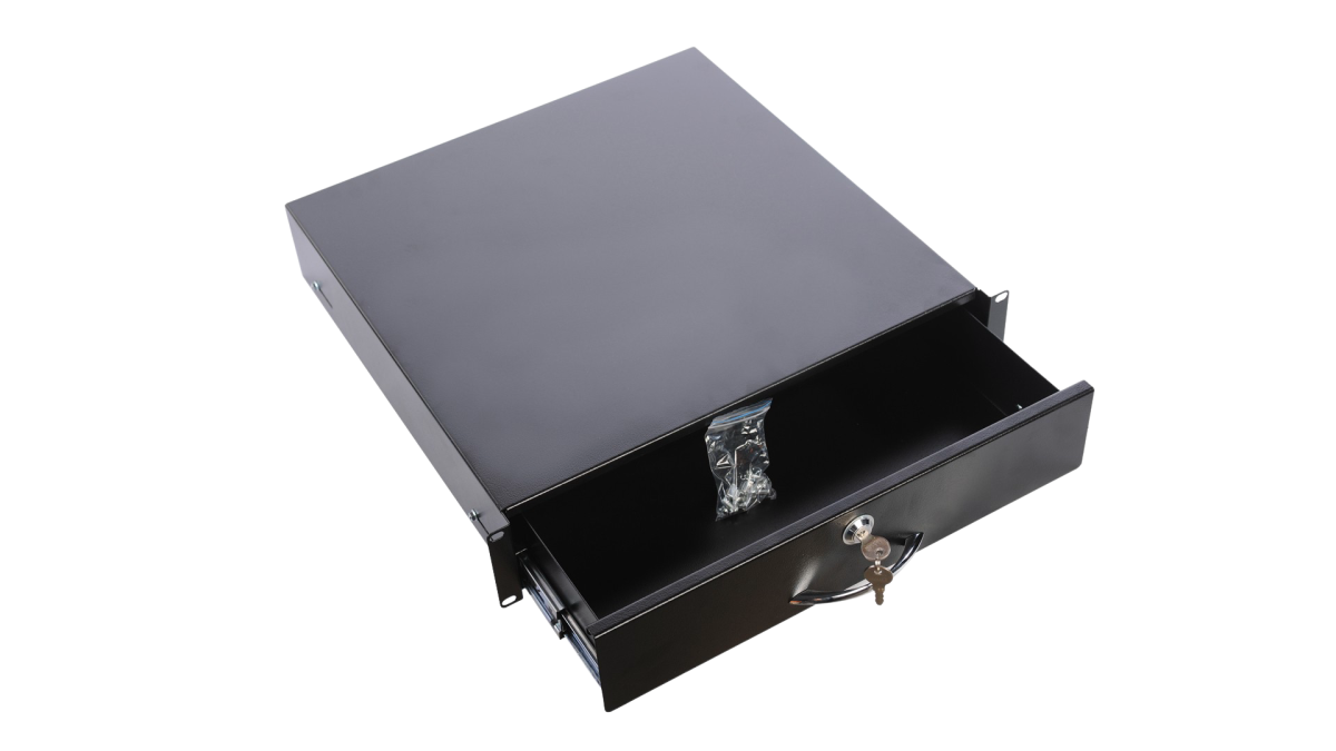 ЦМО ТСВ-Д-2U.450-9005 Полка (ящик) для документации 2U, цвет черный, ТСВ-Д-2U.450-9005