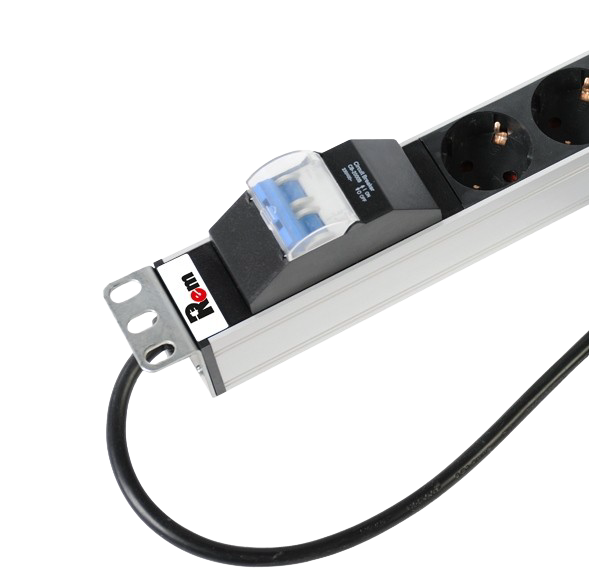 ЦМО R-16-20S-A-1420-3 Вертикальный блок розеток Rem-16 с авт. 16А, 20 Schuko, 16A, алюм., 33-48U, шнур 3 м.R-16-20S-A-1420-3