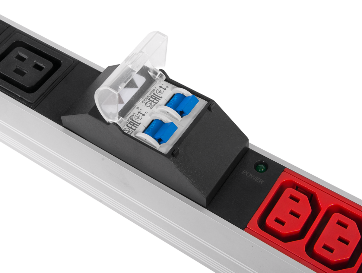 Верт блок розеток Rem-3×32, 3×32A, 6 авт, инд, 24C13, 6C19, 1420мм, шнур 3м IEC309, R-3x32-24C13-6C19-A-I-1420-3-3PN