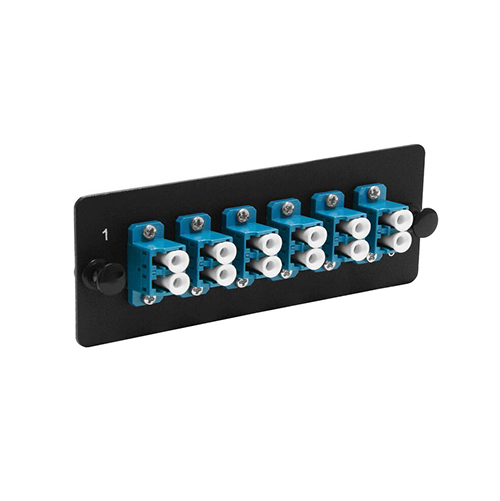 Cabeus FO-FP-4K-6DLCM2-CC-BK-T Модуль до 6 портов DLC(SC) с отверстиями под винты M2 для крепления розеток, черный