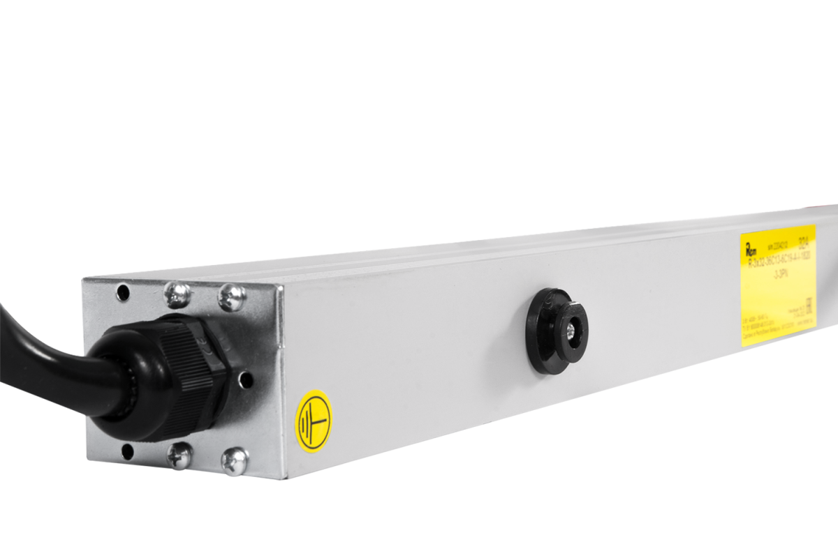 Верт блок розеток Rem-3×32, 3×32A, 6 авт, инд, 24C13, 6C19, 1420мм, шнур 3м IEC309, R-3x32-24C13-6C19-A-I-1420-3-3PN