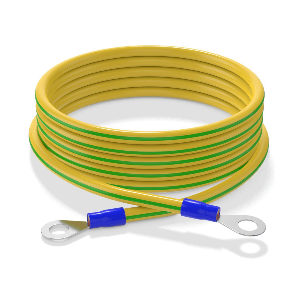 Cabeus GrW-2,5-3000 Провод заземления для 19 дюймового монтажного оборудования 3 м сечение 2,5 мм2 оконцованный клеммы М6-М6