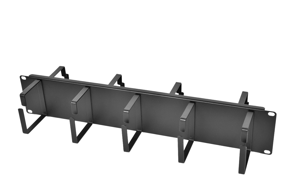 ЦМО ГКО-2-9-9005 Органайзер кабельный горизонтальный двусторонний 19" 2U, 9 колец, цвет черный ГКО-2-9-9005