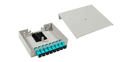 Cabeus FO-WL-8-SC/DLC-L-T Кросс оптический настенный, до 8 портов SC(DLC), ложемент - 1шт., серый