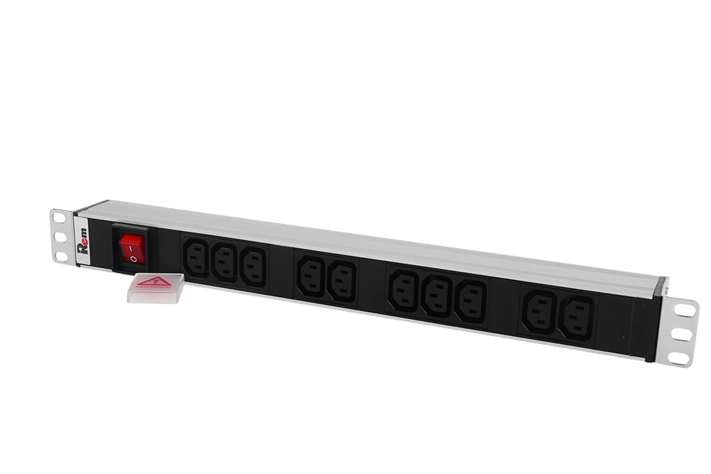 ЦМО R-10-10C13-V-440-Z Блок розеток Rem-10 без шнура с выкл., 10&nbsp;&nbsp;IEC 60320 C13, вход IEC 60320 C14, 10A, алюм., 19", R-10-10C13-V-440-Z