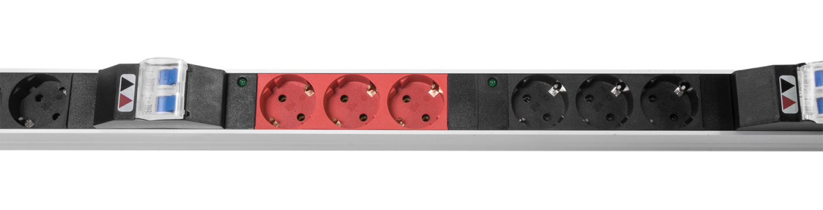 Верт блок розеток Rem-3×32, 3×32A, 6 авт, инд, 18S, 1420мм, шнур 3м IEC309, R-3x32-18S-A-I-1420-3-3PN