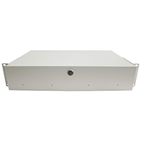 Cabeus ODF-19-48SC-K-T Кросс оптический стоечный выдвижной, с замком, 19, до 48 портов SC(DLC), сплошная панель, серый