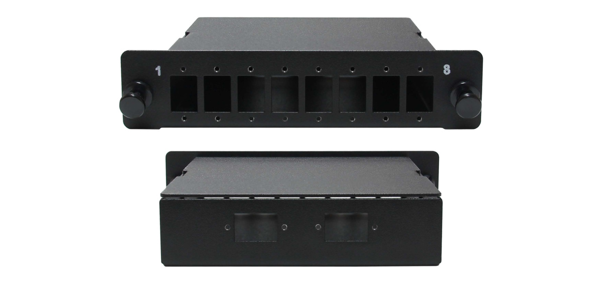 Cabeus ODF-19-12FP-96FC/ST/SC-S-BK-T Кросс оптический стоечный выдвижной, 19, до 96 портов, черный