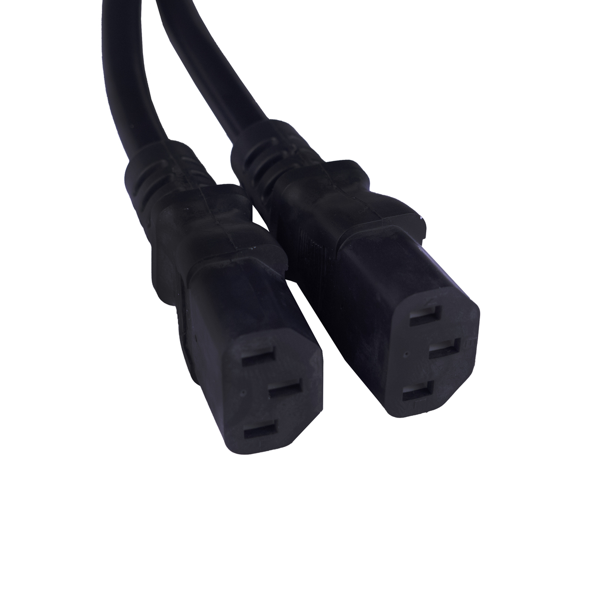 Cabeus PC-IEC20-2xIEC13-1.5-0.3M Кабель питания (C20 - 2xC13) (3x1.5), черный, 0.3 м