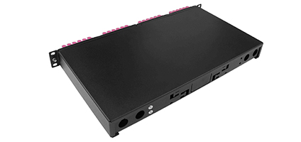 Cabeus ODF-19-4K-S-BK-T Кросс оптический стоечный, 19, до 4 кассет MPO/MTP, выдвижная панель, (без кассет), черный