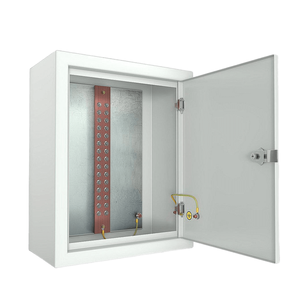 Cabeus CGB-ЯГЗШ-20-8.120 Ящик ГЗШ 20 подключений, 8х120 мм (ВхШхГ 400х310х220 мм), 2400А, IP31, цвет серый Ral 7035
