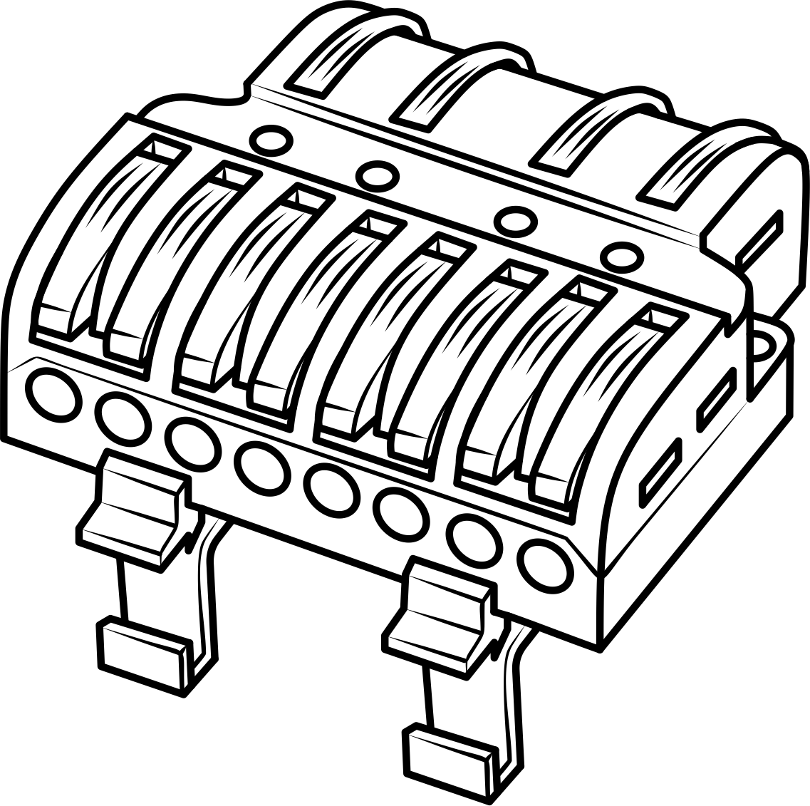 Клеммы, клемные колодки и блоки, соединители