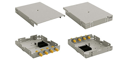 Cabeus FO-WL-4-FC/ST-T Кросс оптический настенный, до 4 портов FC(ST), ложемент - 1шт., серый