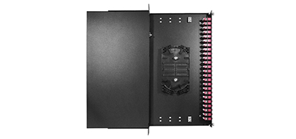 Cabeus ODF-19-24QLC-S-BK-T Кросс оптический стоечный, 19, до 24 портов LC-Quad, сплошная панель, черный