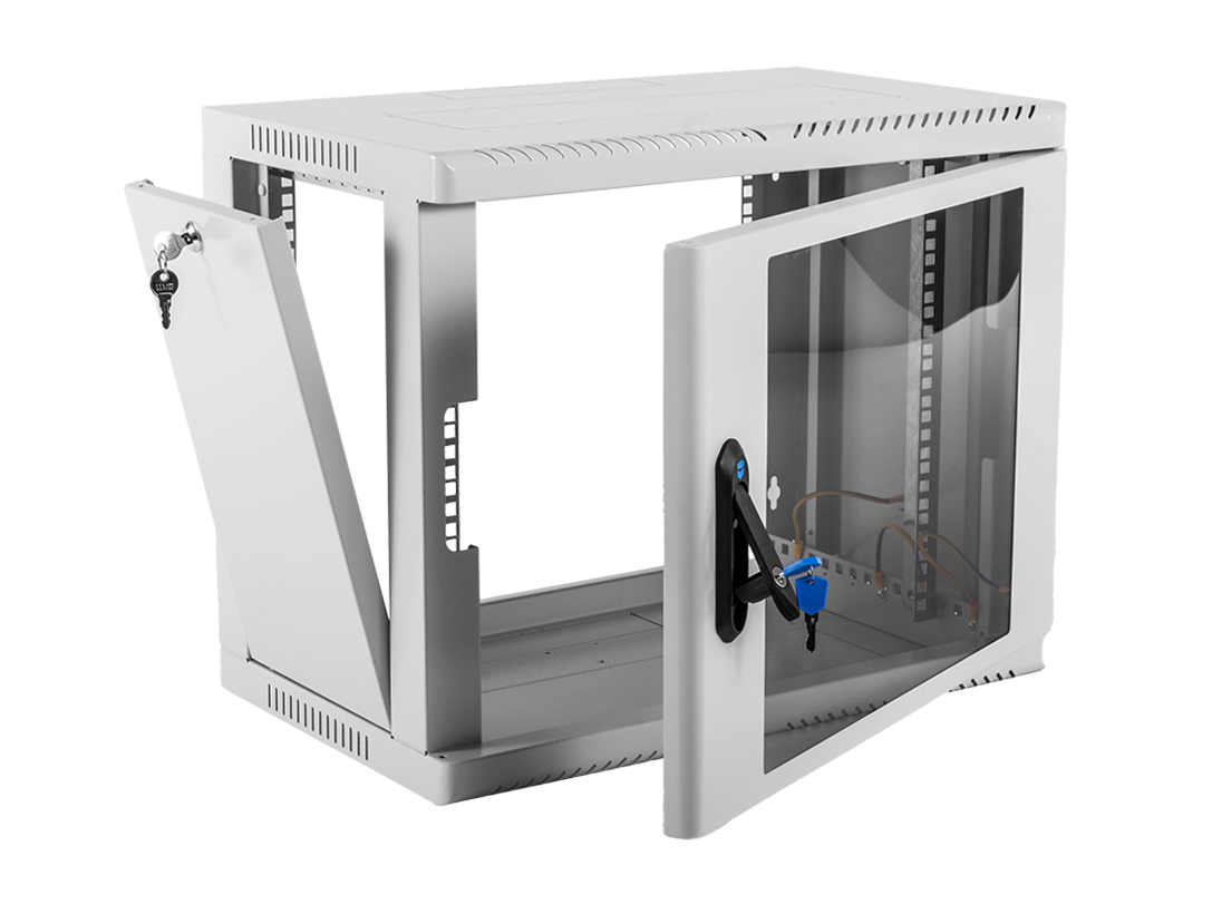 ЦМО Шкаф телекоммуникационный настенный 9U (600 × 650) дверь стекло