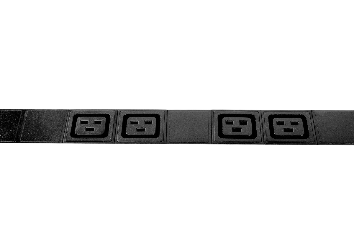 ЦМО R-16-14C13-10C19-V-1420 Вертикальный блок розеток Rem-16 с выкл., 14 IEC 60320 C13, 10 C19, вход C20 16A, алюм., 33-48U R-16-14C13-10C19-V-1420