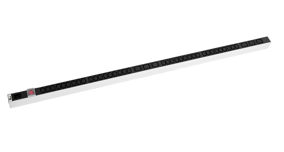 Верт блок розеток Rem-16, 1×16A, выкл, 36C13, 6C19, 1420мм, 33-48U, вход C20, R-16-36C13-6C19-V-1420