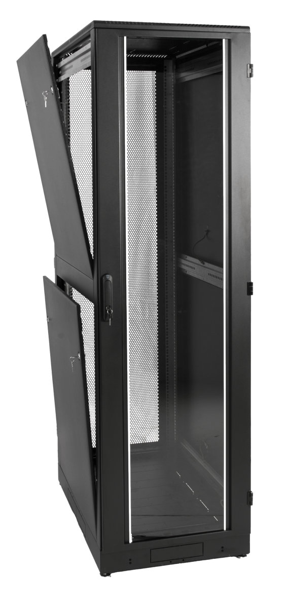 ЦМО ШТК-М-42.6.8-1ААА-9005 Шкаф телекоммуникационный напольный 42U (600x800) дверь стекло, цвет чёрный