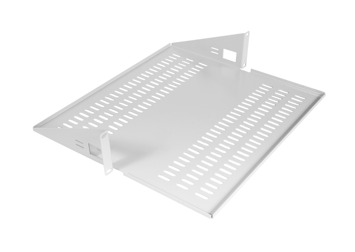 ЦМО МС-40.2 Полка для стойки перфорированная консольная 2U с центральным креплением, глубина 400 мм, МС-40.2