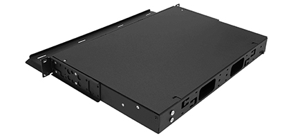 Cabeus ODF-19-24DSC-S-BK-T Кросс оптический стоечный выдвижной, 19, до 24 портов QLC(DSC), сплошная панель, (без кассет), черный