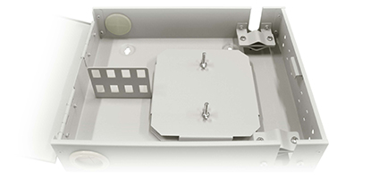 Cabeus FO-WL-8-SC/DLC-K-T Кросс оптический настенный,с замком, до 8 портов SC(DLC), ложемент - 1шт., серый