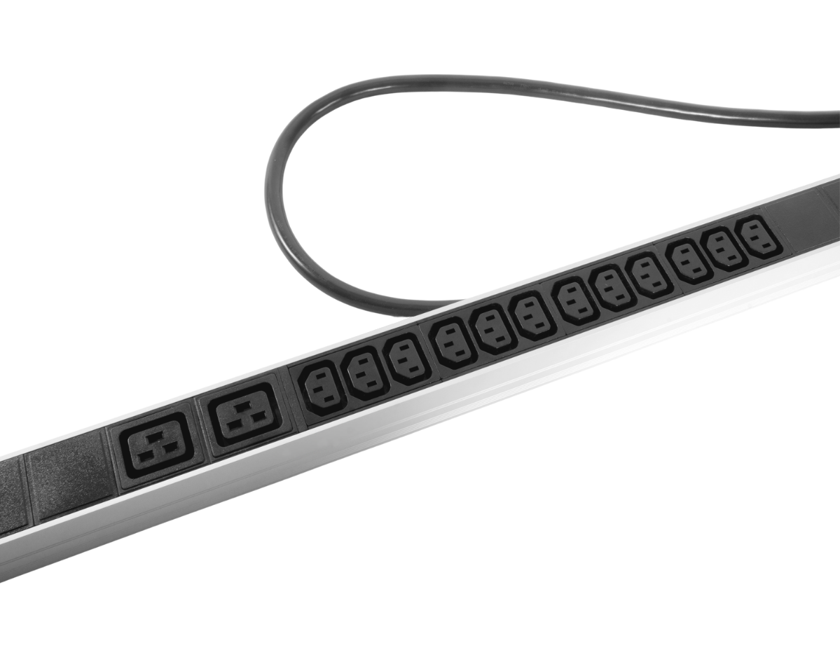 БРП (PDU) Metered Rem Rem-2MC, IEC 60320 С13 х 36, IEC 60320 С19 х 6, 1820х45х60 мм (ВхШхГ), 16А, 3ф, вход IEC 320 309 3PN, шнур 3 м, алюминий, Linux