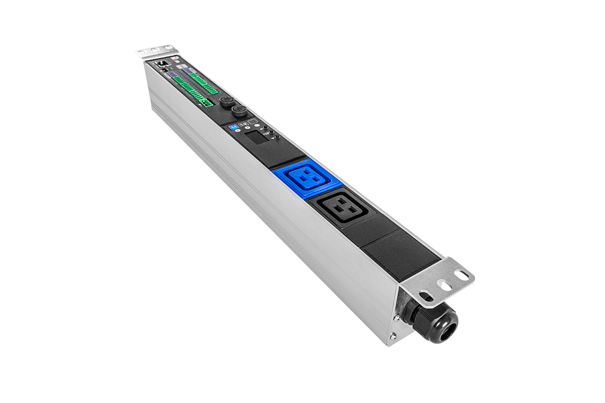 Гор блок розеток Rem-2MC, монит, измер, управл, 1×32А, 2С19, 19'', колодка, R-2MC3-32-2xC19-MCL-440-K
