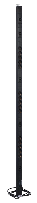 ЦМО R-16-15S-10C13-FI-1820-3 Вертикальный блок розеток Rem-16 с фил. и инд., 15&nbsp;&nbsp;Schuko, 10 C13, 16A, алюм., 42-48U, шнур3 м. R-16-15S-10C13-FI-1820-3