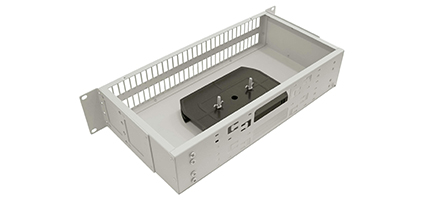 Cabeus FO-19-64DSC-T Кросс оптический стоечный, 19, до 64 портов DSC(QLC), сплошная панель, серый