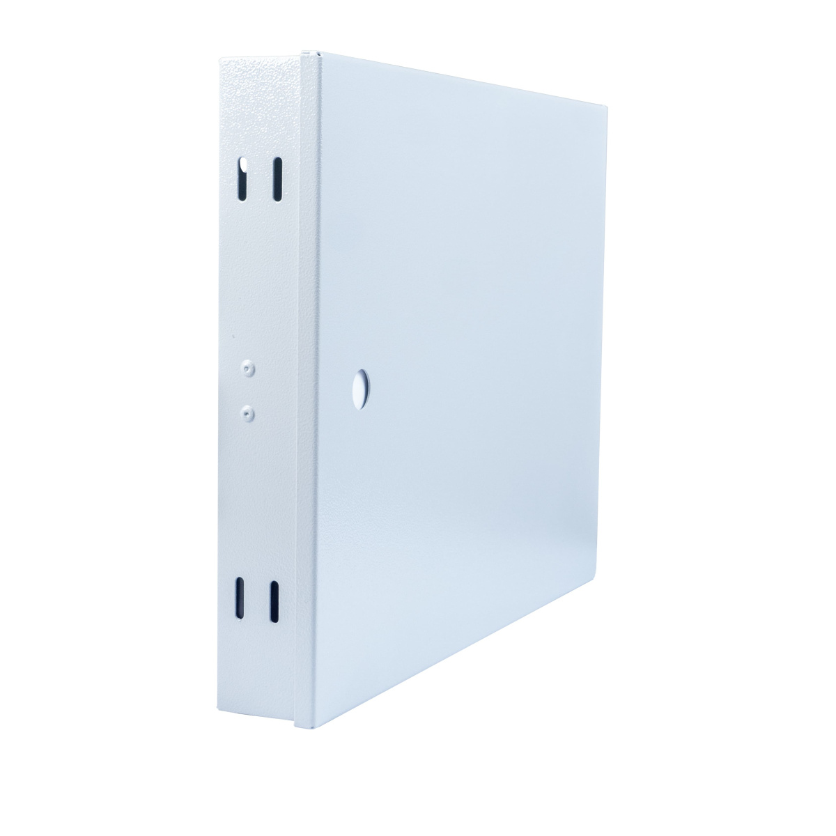 Cabeus FO-WL-16-SC/2LC/FC/ST-FP-K Кросс оптический настенный частично укомплектованный на 16 портов SC/LC duplex/FC/ST (Планка SC/2LC-2шт, планка FC/ST-2шт, планка-заглушка-1шт, сплайс-кассета-1шт, крышка для ску -1шт) серый RAL 7035