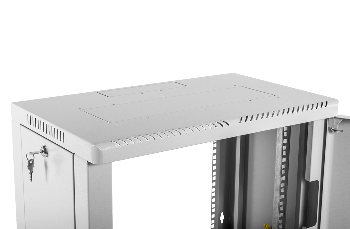 Шкаф телекоммуникационный настенный сварной 9U (600 × 360) съёмные стенки, дверь металл, ШРН-9.350.1