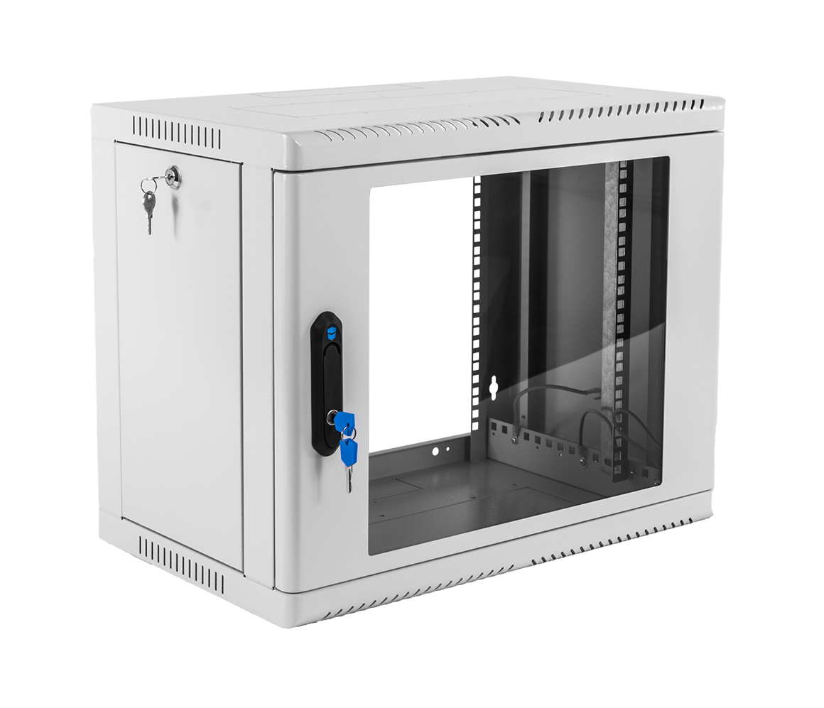 ЦМО Шкаф телекоммуникационный настенный 9U (600 × 650) дверь стекло