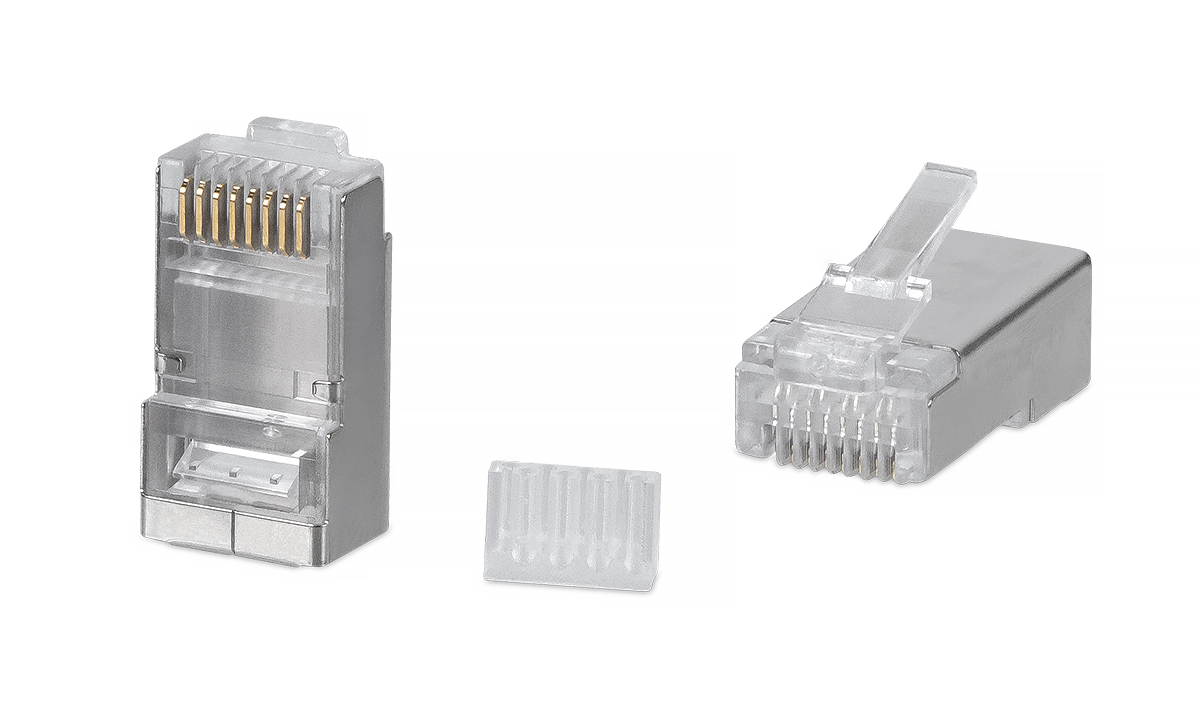 Cabeus 8P8C-SH-C6-TWP Коннектор RJ-45 под витую пару, категория 6/7 (50 µ"/ 50 микродюймов), экранированный