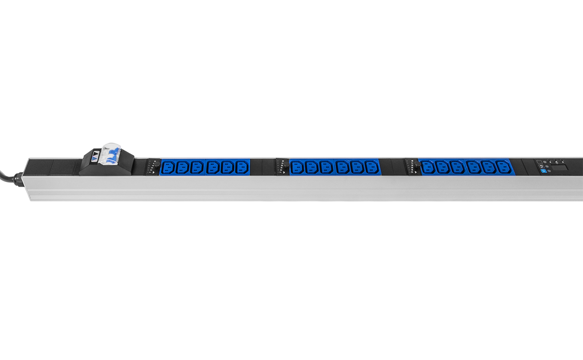 Верт блок розеток Rem-2MC, монит, измер, управл, 1×32A, авт, 36C13, 1820мм, шнур 3м IEC309, R-2MC3-32-36xC13-A-MCL-1820-3-2P