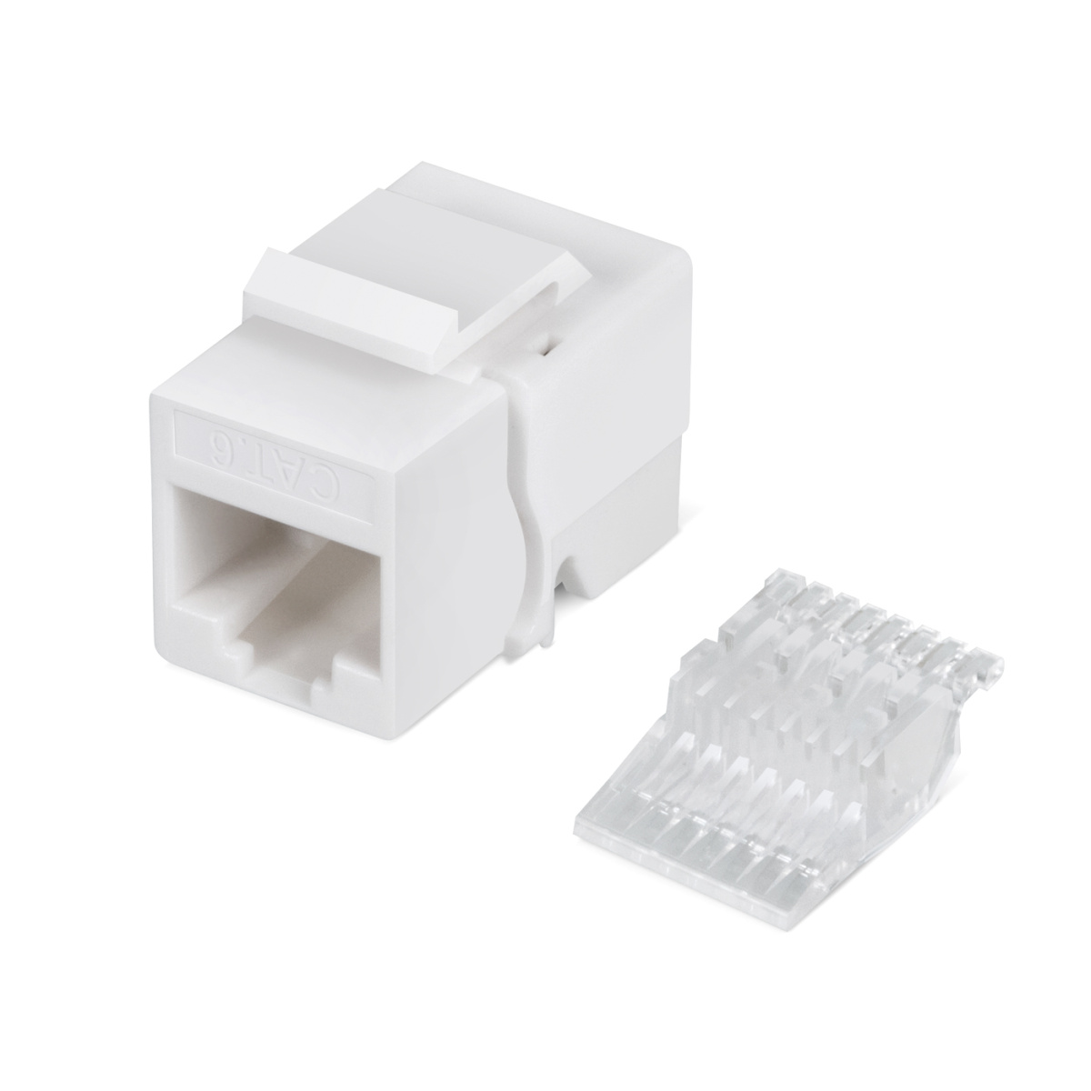 Cabeus KJ-RJ45-Cat.6-Toolless Вставка Keystone Jack RJ-45(8P8C), категория 6, без инструмента Toolless, белая