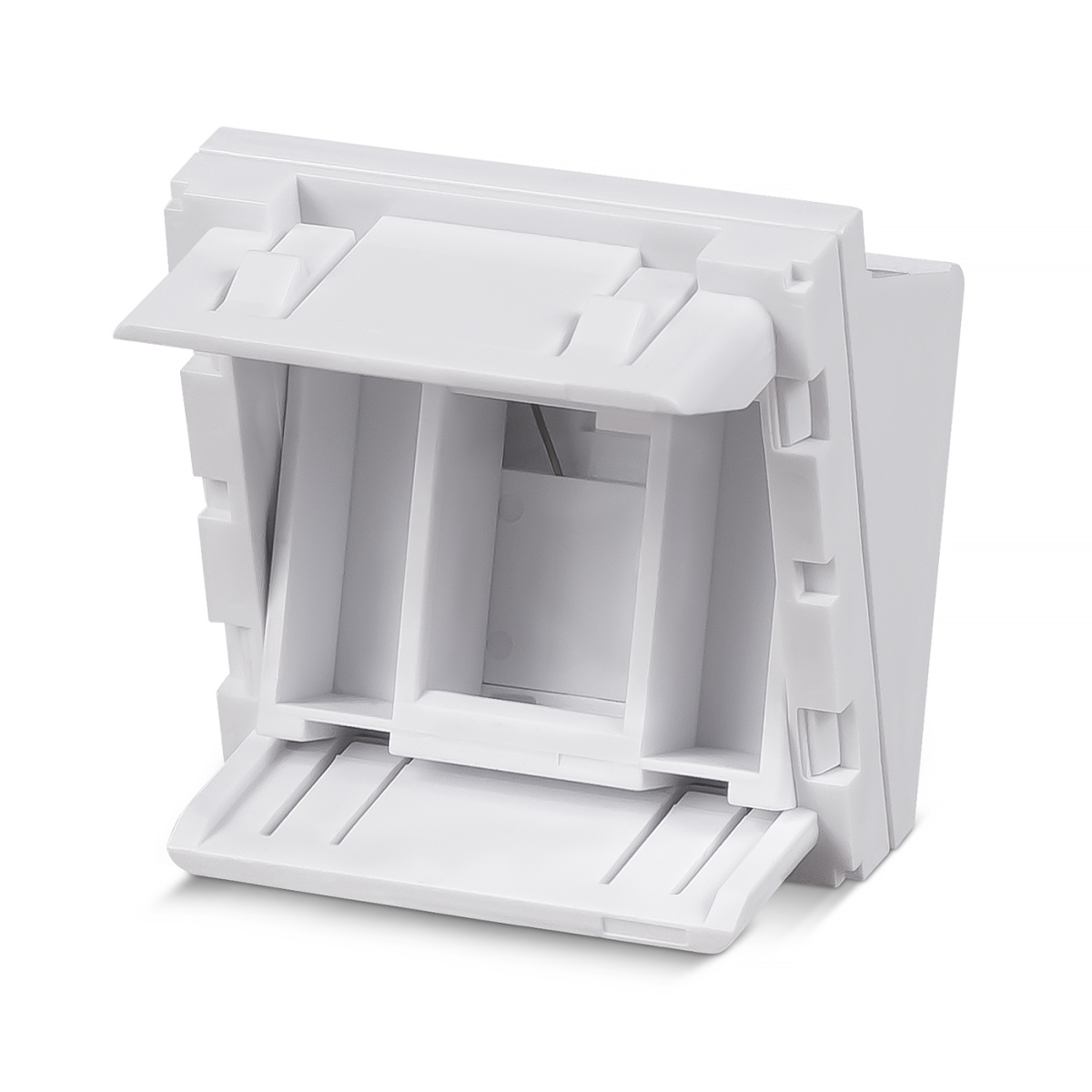 Cabeus FP-A-45-1M Вставка 45x45 (Mosaic) для 1 модуля формата Keystone Jack, угловая