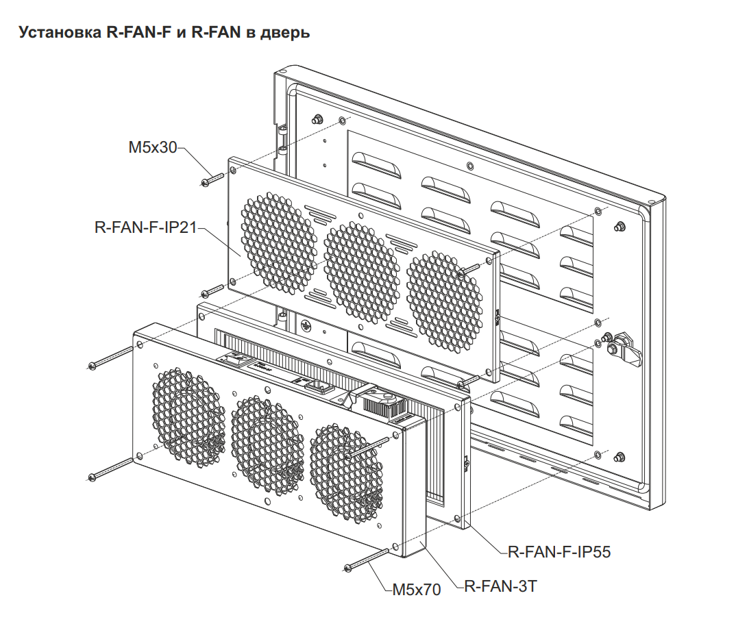 ЦМО R-FAN-F-IP55-9005 Фильтр (170 × 425) пылезащищенный IP55 для вентиляторов R-FAN, чёрный